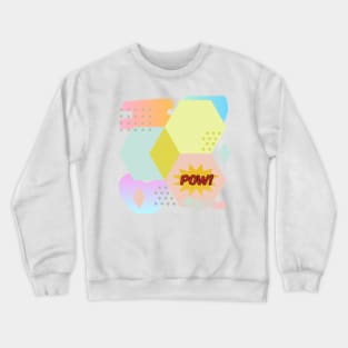 Pow! Abstract Geometric Shapes Crewneck Sweatshirt